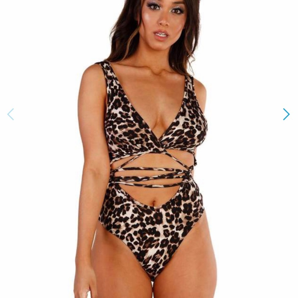 iHeartRaves Cheetah Cut Out Bodysuit